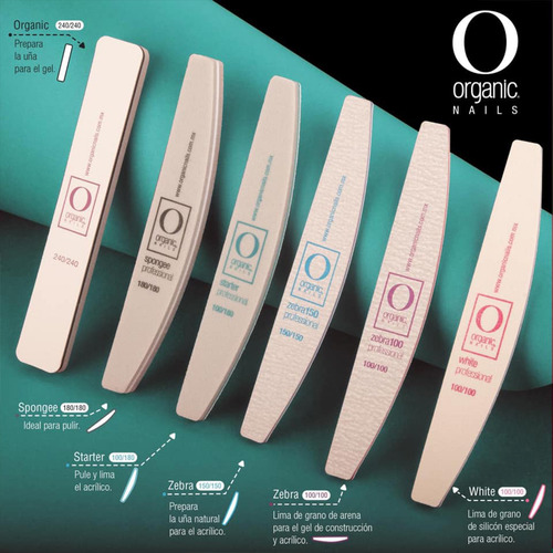 Paquete 25 Limas Profesional Combo 240/240 By Organic Nails