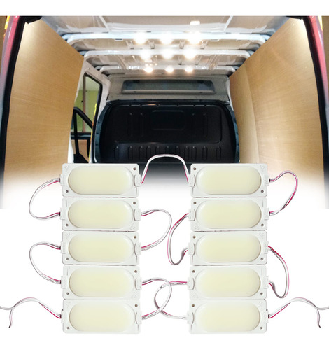 Ampper 10 Luz Cob Interior Para Furgoneta Led Techo Caravana