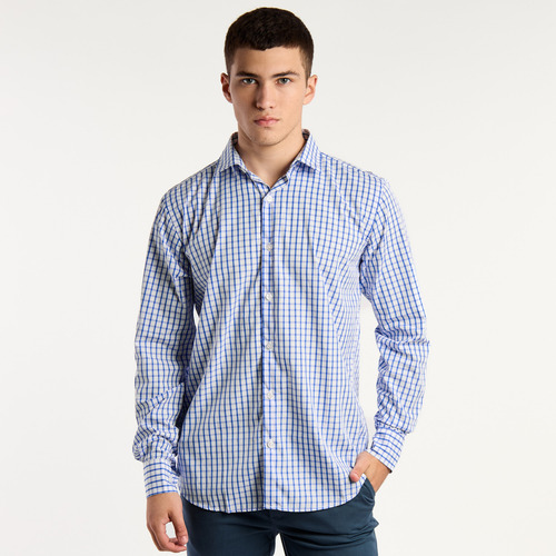 Camisa Hombre Kevingston York Escocesa Azul