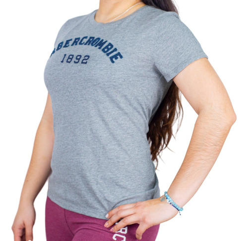 Abercrombie- Polera Mujer 0071-011 Gris