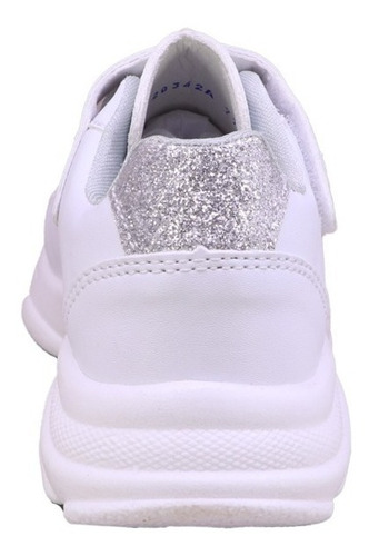 Imagen 6 de 7 de Tenis Niña 18-25 Yuyin 20342 Microfibra Blanco Escolar Gnv®
