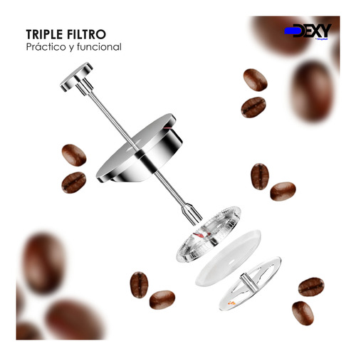 Cafetera Prensa Francesa De Acero Inoxidable 1000ml Café Té