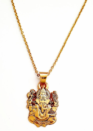 Collar Ganesha Diosa Hindu Chapa Oro 
