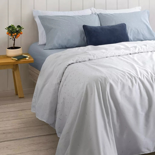 Juego Sabanas Percal 180 Hilos Queen Size Jean Cartier Dover