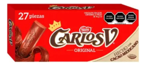 2 Pza Chocolate Carlos V Nestlé 27 Pzas De 18 G C/u