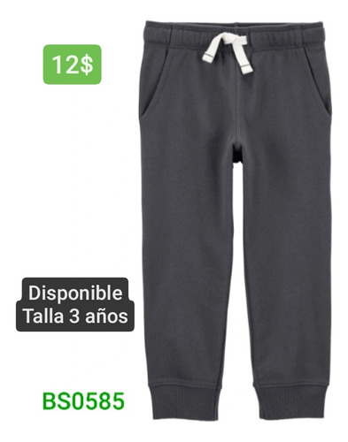 Joggers Para Niño Talla 3 Años Bs0585