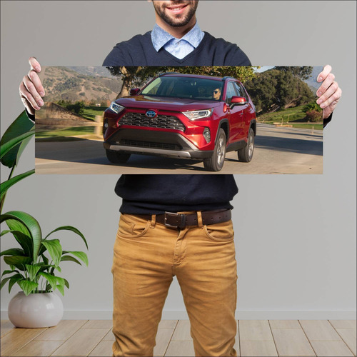 Cuadro 30x80cm Auto 2019 Toyota Rav4 Hybrid Us 8 246