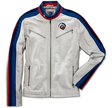 Bmw Motorsport Patrimonio Chaqueta De Cuero - Unisex Xl Blan