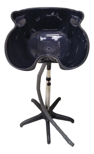 Bacha Lavacabezas Portatil Sin Duchador Premium + Accesorios Negro Reclinable