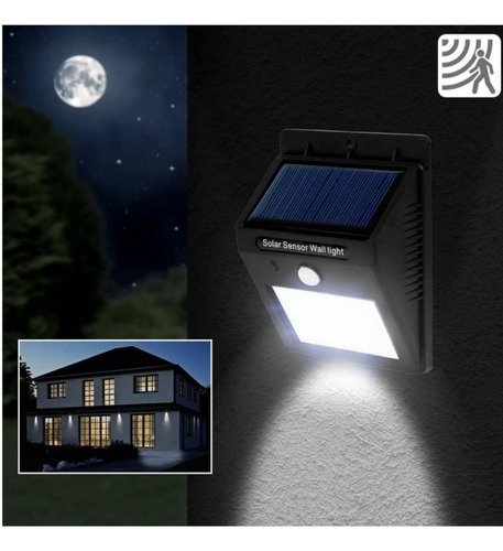 Luminária Solar 20 Leds Fotocélula Sensor Luz De Parede