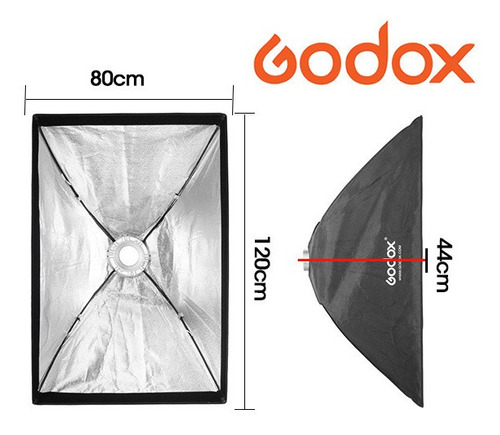 Imagen 6 de 10 de Softbox Para Bowens 80 X 120 Cm Godox