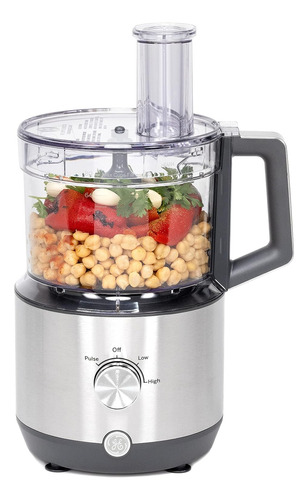 Ge 12-cup Food Processor With Accessories, Powerful 3-speed