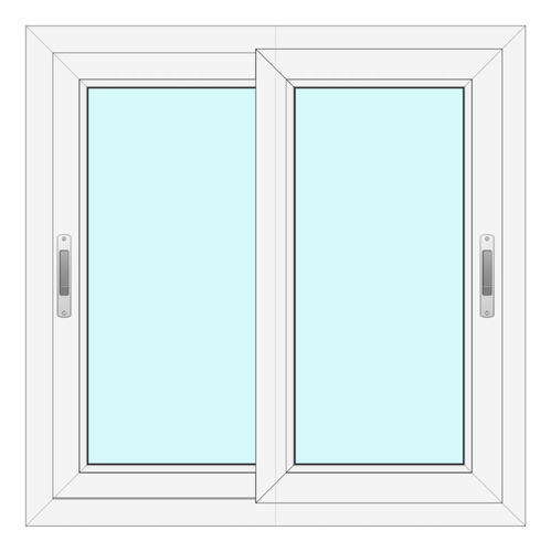 Ventana Pvc Dvh 120 X 100 Vidrio Doble Corrediza Blanca