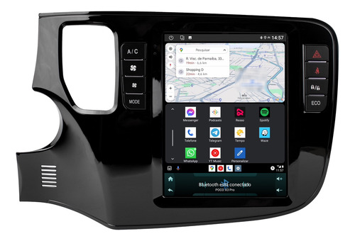 Multimidia Tesla Outlander 13/19 Android 14 64gb Carplay Cam