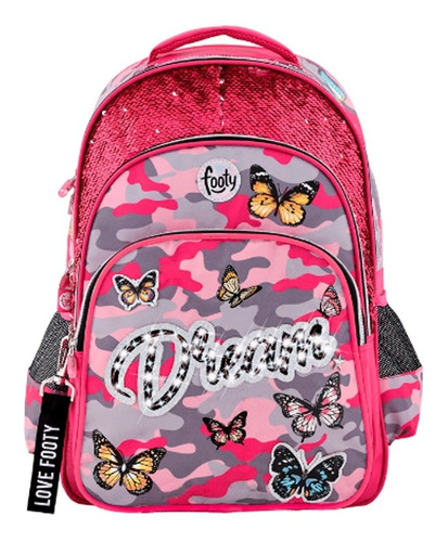 Mochila Footy Camuflada Rosa De Juguetería Que Regalo