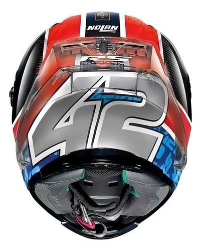 Casco de carbono X Lite X 803 Rs Alex Rins y casco con visera ahumada naranja, talla 58 (m)