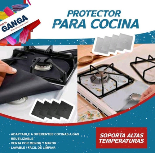 Protector De Cocina Reutilizable Por Ambos Lados Pack X 8u