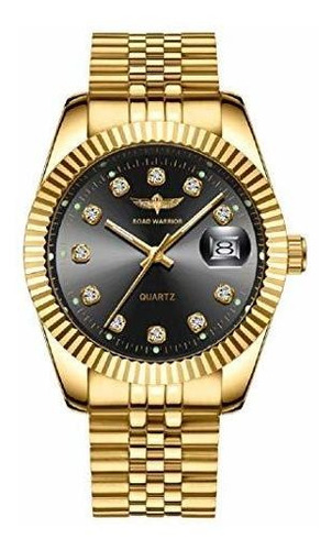 Reloj De Ra - Mens Watches Stainless Steel Gold Quartz Watch