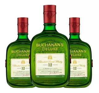Pack De 3 Piezas De Whisky Buchanans 12 Años 750 Ml