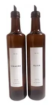 Comprar Set X2 Aceiteras Etiqueta Vidrio Ambar Tienda Mama