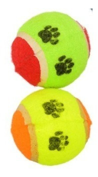Set De 2 Pelotas De Tenis De 6,35cm - Juguete Para Perros