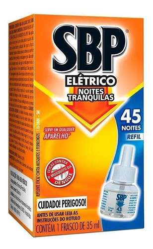 Sbp Repelente Elétrico Sbp 45 Noites Multi Refil 35ml