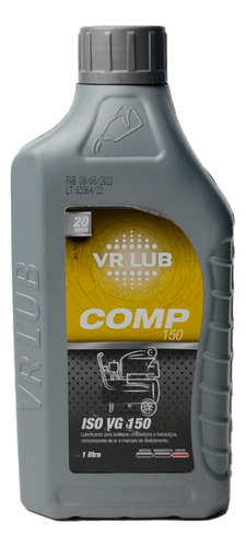 Vr Lub Comp 150 Oleo Para Compressor De Ar 1 Litro