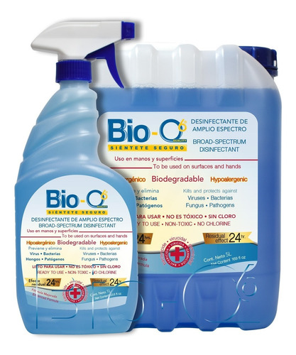 Desinfectante Sanitizante Bio-q6 - Atomizador 1l + 5 Litros