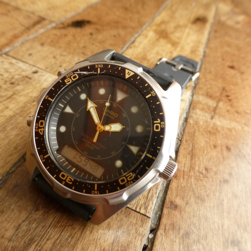 Imagen 3 de 7 de Casio Diver Antiguo Oversize Acero Reloj Colección 51120swt