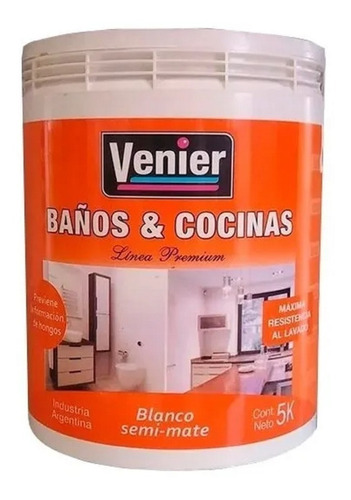 Pintura Latex  Baños Y Cocinas X4l Super Lavable Antihongos