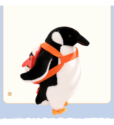 Bonita Mochila De Juguete De Peluche Con Forma De Pingüino,