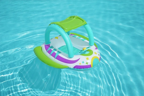 Imagen 9 de 10 de Asiento Bote Bestway Inflable Con Techo Bocina Nave Espacial