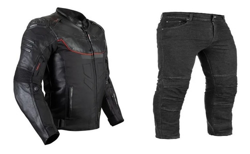 Roupa Moto Texx Falcon V2 E Texx Garage Kevlar Conjunto