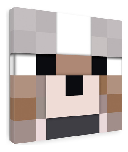 Cuadro Minecraft Lobo 31x31 Cm Madera