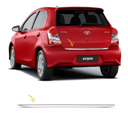 Friso Porta-malas Traseiro Etios Hatch 2018 Cromado Resinado