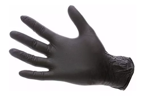 Guantes Nitrilo X 20 Peluqueria Barberia Negro M L