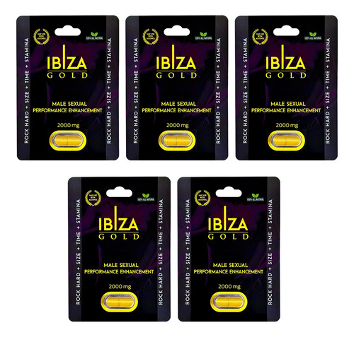 5 Ibiza Gold Capsula Vigorizante Masculino + Rendimiento 