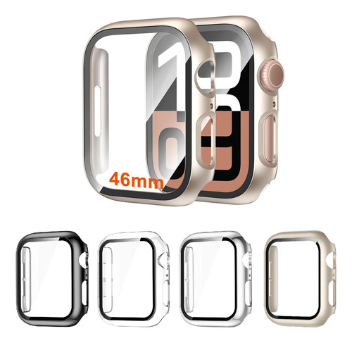 A 4pzs Fundas Con Mica Cristal Templado Para Apple Watch S10