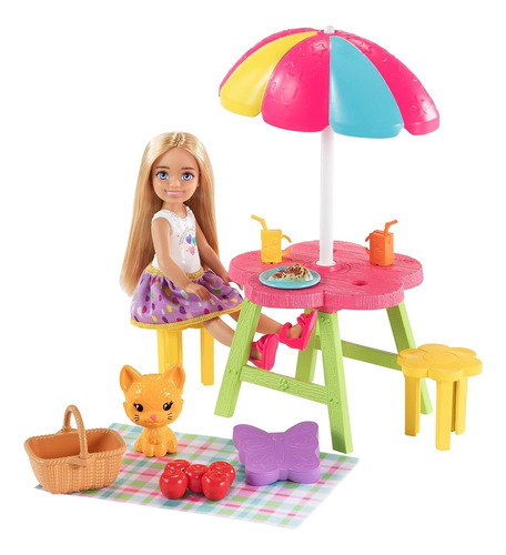 Barbie Chelsea - Juego De Picnic Con Muñeca Chelsea (6 Pul.