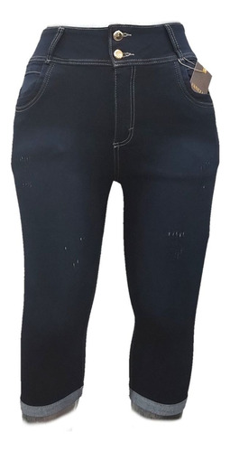 Pantalón Fanelia Pescador Mujer Slim Mezclilla Talla Extra