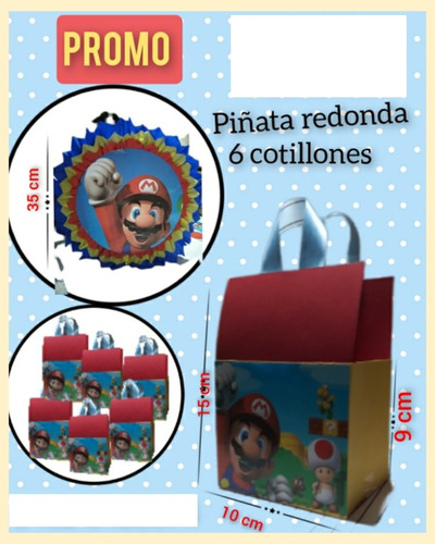 Combo Piñata Circular Y Cotillon