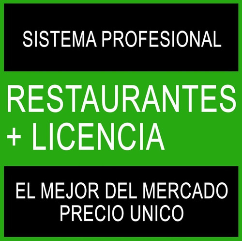 Software Sistema Facturación Restaurantes Inventario