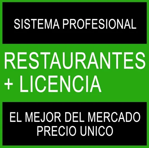 comprar Software Sistema Facturación Restaurantes Inventario