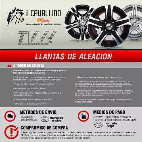 Llanta Deportiva Tvw Rodado 16 Vw Fox Polo Corolla Cavalino