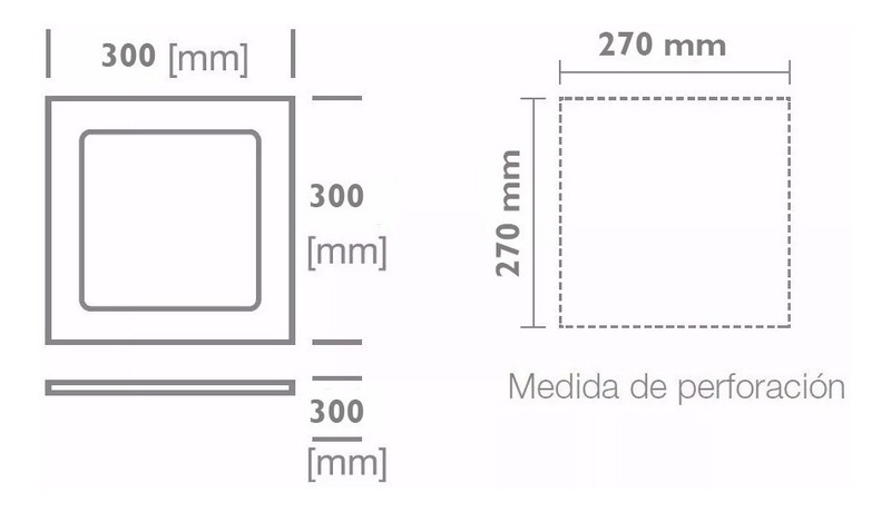 Blanca Fria 6000k-6500k Panel LED Superficie Alta Luminosidad Lámpara de Techo ONSSI LED Pack 5 Plafón LED Cuadrado 30x30 cm,24W 