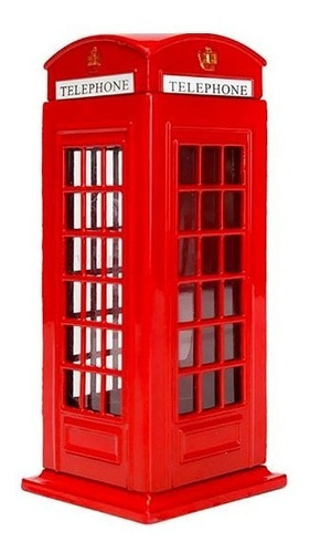 Alcancia Metalica Telefono Londres 13x6x6 Cms