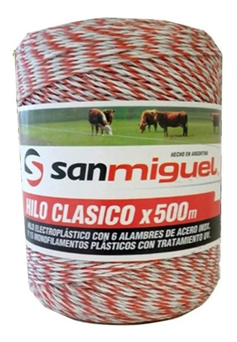 Hilo Electroplástico 500 Metros San Miguel Para Boyero