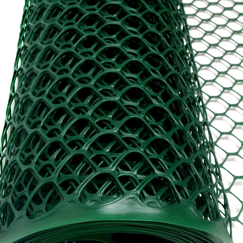 Malla Pollera Hexagonal De Plastico .080m X 1m Lineal Verde