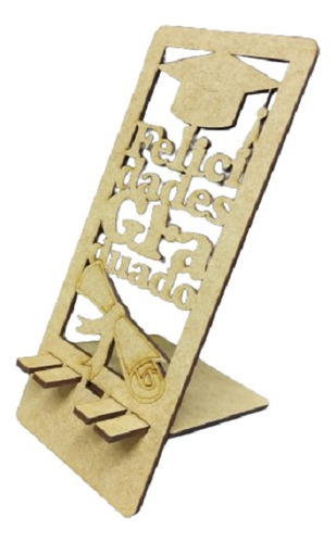 130 Dock Base Madera Mdf Celular Corte Laser Graduacion