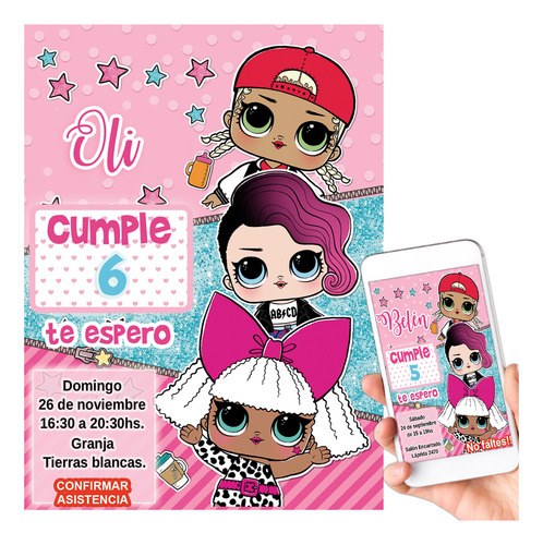 Tarjeta Invitación Digital Personalizada Whatsapp Lol M5